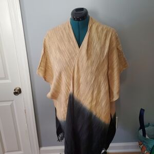 Chic Gold and Black Shawl By Free People